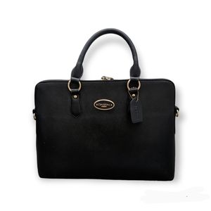 Dasein saffiano black briefcase purse
